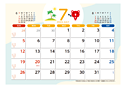 コーすけカレンダー　2026年7月