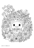 ぬりえ花