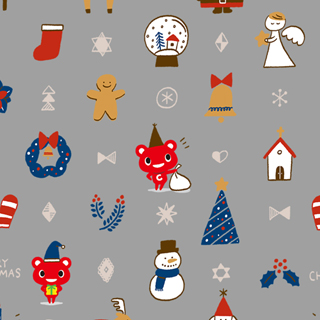 クリスマス1（グレー）