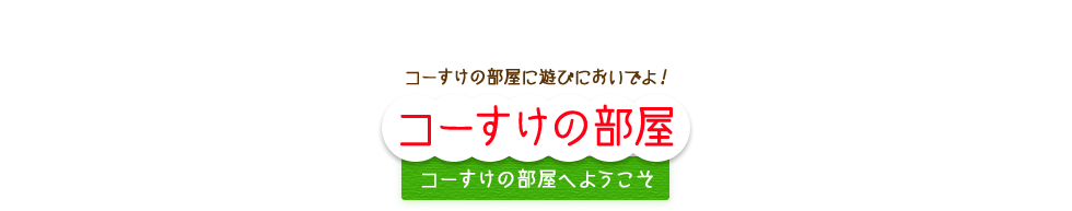 コーすけの部屋に遊びにおいでよ！　コーすけの部屋　コーすけと作る思い出のカタチ